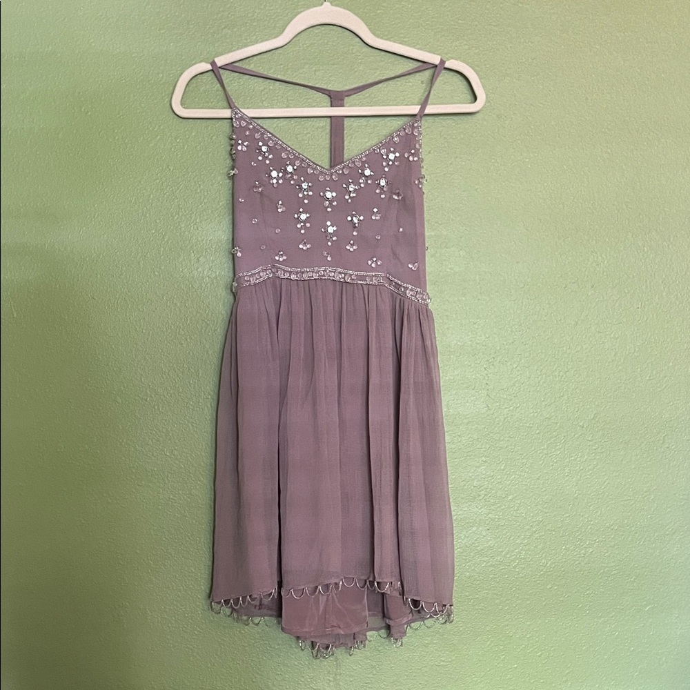 Kimchi Blue Mauve Floral Spaghetti Strap Dress